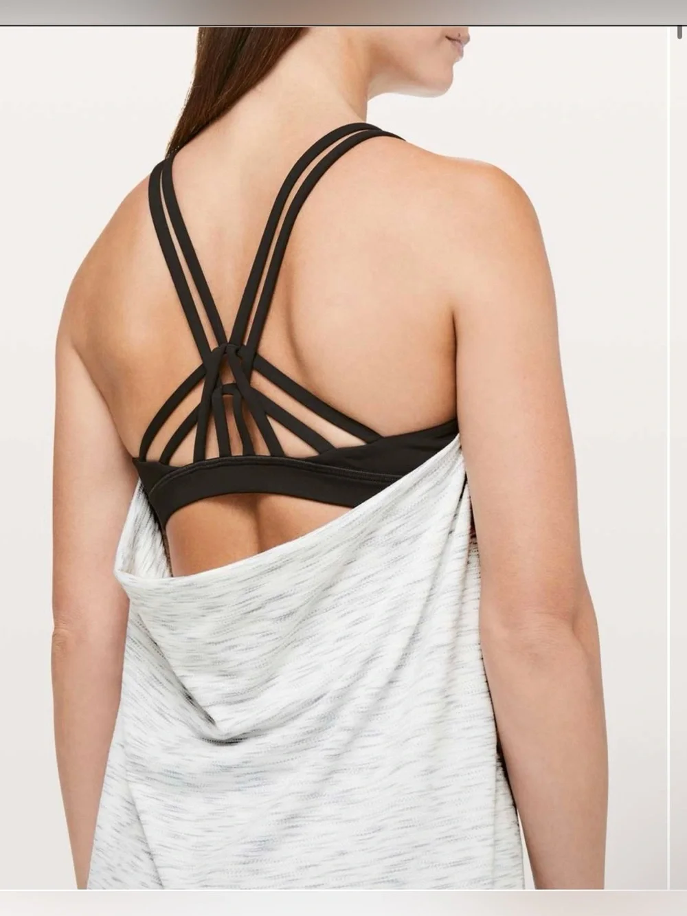 Lululemon Moment To Movement 2-In-1 Tank Tiger Space Dye Hail White / Black